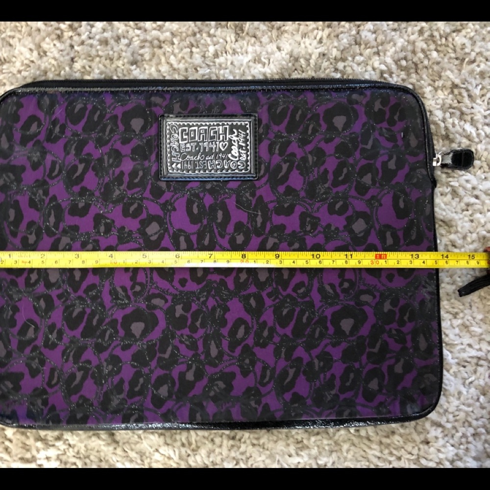 Coach Purple Daisy Ocelot Computer/Laptop Sleeve